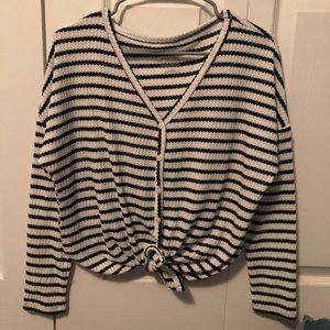 Cute Knit tie-Front Sweater